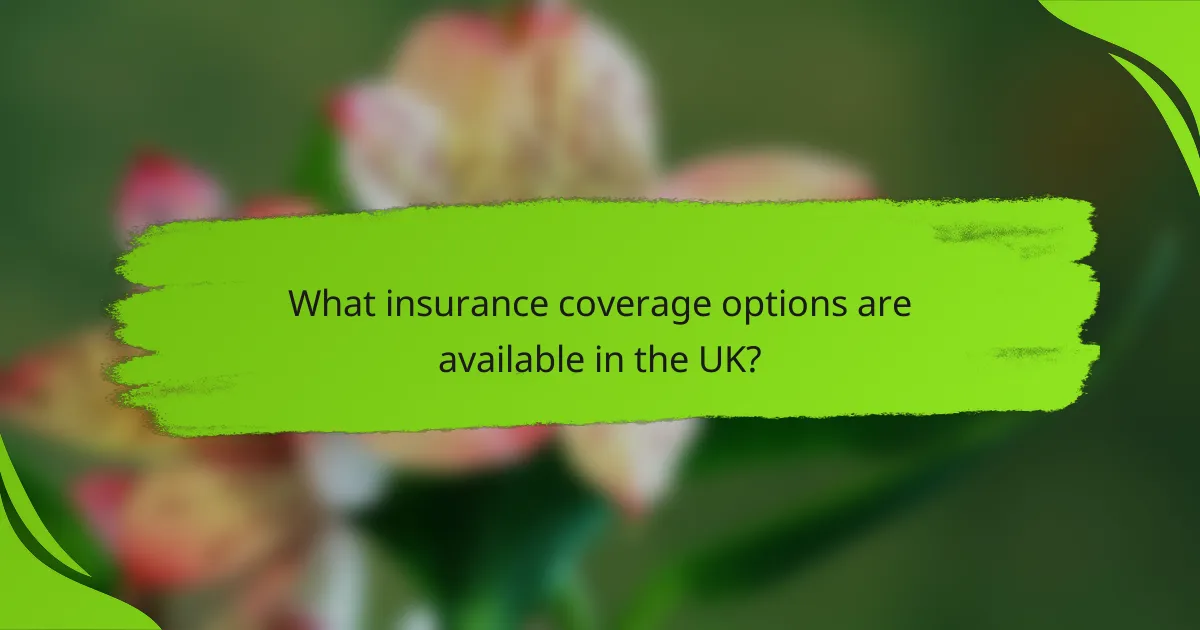 What insurance coverage options are available in the UK?
